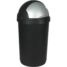 Curver - 50L Abfallbehälter, Schwarz und Silber
