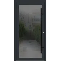 PREMIUM Aluminium-Glas Haustür "FELINA" 90 mm BLACKLINE flächenbündig Anthrazit RAL 7016 innen öffnend DIN rechts