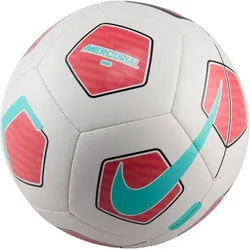 NIKE Ball Mercurial Fade Soccer Ball, WHITE/EMBER GLOW/AURORA GREEN, 5