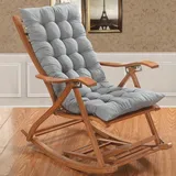 Hochlehner Auflagen 8cm, Gartenstuhlauflagen Hochlehner 120x50 Mit Bändern, Bequeme Sitzauflagen Gartenmöbel, Stuhlauflage Sitzkissen Indoor Outdoor Rückenlehne Auflage(Grau)