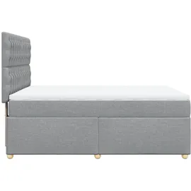 vidaXL Boxspringbett 140 x 200 cm Hellgrau