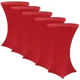 nyvi Stehtischhusse NYVIGala Ø Elastische Stretchhusse für Stehtische & Bistrotische Farbe:Rot;Größe:Ø 60-65 cm 5er Set