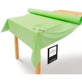 LILENO HOME Tischdeckenrolle 1,10 x 25 m - Tischdecke Apfelgrün aus Vlies - Stoffähnlich, abwaschbare Tischdecke als Rolle, Meterware Tischtuchrolle - Einweg Papiertischdecke Rolle Alternative