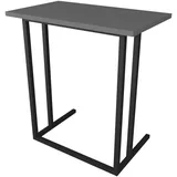 [en.casa] Laptoptisch Högsby Beistelltisch in C-Form Coffeetisch mit Metallgestell Sofatisch für Wohnzimmer Schlafzimmer Betttisch Anthrazit
