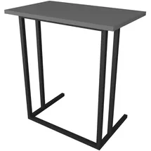 [en.casa] Laptoptisch Högsby Beistelltisch in C-Form Coffeetisch mit Metallgestell Sofatisch für Wohnzimmer Schlafzimmer Betttisch Anthrazit