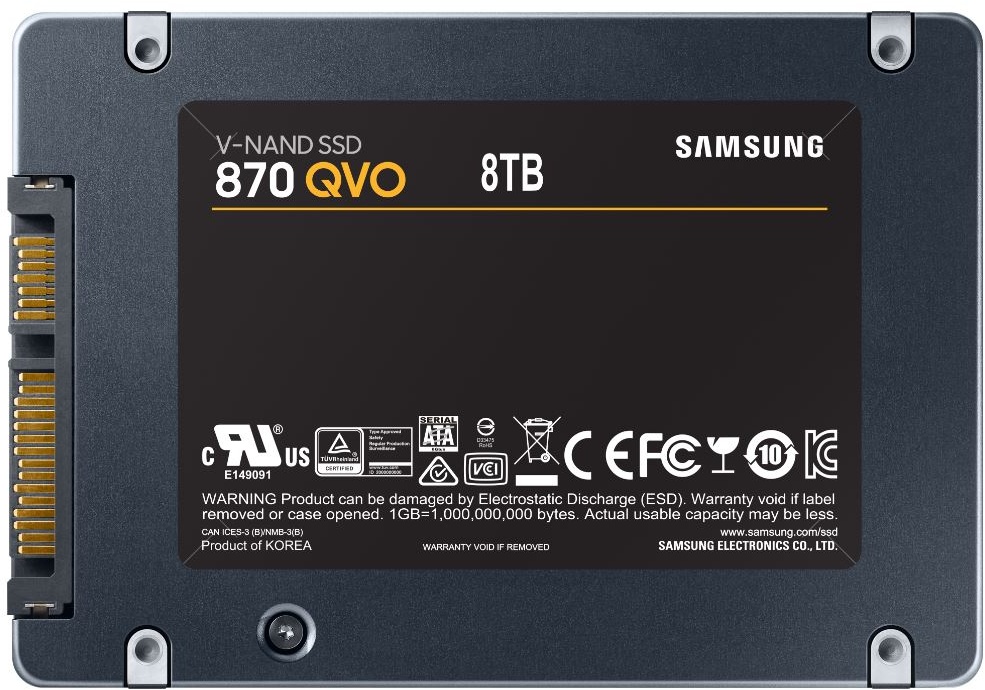 Samsung 870 QVO MZ-77Q8T0BW - SSD - 8 TB - SATA 6Gb/s (MZ-77Q8T0BW)