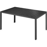 Tectake Gartentisch 150 x 90 x 74,5 cm Schwarz