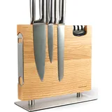 holz4homeâ® holz4home® Magnetischer Messerblock aus Eichenholz - inkl. Messerschärfer