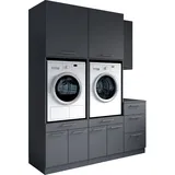 laundreezy Mehrzweckschrank-Set 186 x 238 x 68 cm Grau