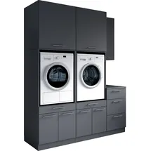 laundreezy Mehrzweckschrank-Set 186 x 238 x 68 cm Grau