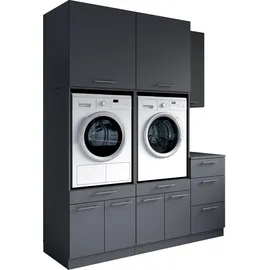 laundreezy Mehrzweckschrank-Set 186 x 238 x 68 cm Grau