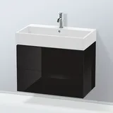 Duravit L-Cube 78,4x 45,9cm, sw hgl, 2 Schub., wandhängend
