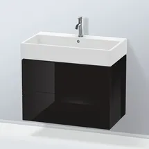 Duravit L-Cube 78,4x 45,9cm, sw hgl, 2 Schub., wandhängend