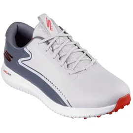 SKECHERS Herren Max 2 Arch Fit Wasserdichter Golfschuh Ohne Spikes Sneaker, Grau/Rot, 41