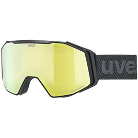 Uvex gravity FM, Skibrille, black matt/yellow-orange, one size