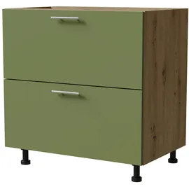 Feldmann-Küchen Schubladenschrank Brerra 80 x 50 x 82 cm Grün