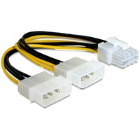 DeLock 8-Pin PCIe zu 2x 4-Pin Molex Adapter 15cm