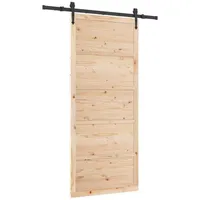 vidaXL Schiebetür rechts 80 x 208 cm braun