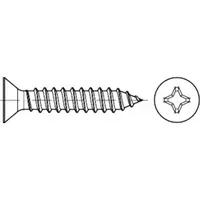 Industrial Quality Supplies DIN 7982 Senk-Blechschraube, Edelstahl A2 -C-H
