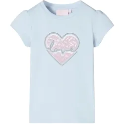 Kinder-T-Shirt Hellblau 116