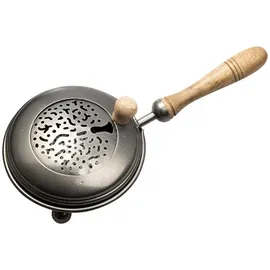 Nklaus Eiserne Räucherpfanne, anthrazit, D 12cm - Ideal für Räucherwerk und Weihrauch 15878