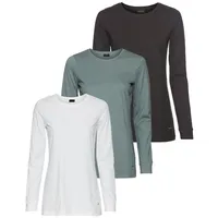 LAURA SCOTT Langarmshirt 3-er Pack, mit Bündchen am Ärmelabschluss,