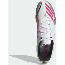 adidas F50 Messi Club FG/MG Fußballschuhe - cloud white/lucid red/silver met. 39 1/3