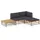 vidaXL Garten-Lounge-Set 4-tlg. grau Bambus