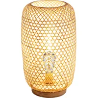 GLOBO Stehlampe Stehleuchte Holzlampe Beistellleuchte Holzleuchte, Bambus natur Bohostil