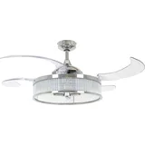 Beacon Lighting Corbelle 122 cm Deckenventilator chrom/transparent