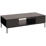 Mendler TV-Rack HWC-O39, TV-Board Fernsehtisch Lowboard TV-Schrank Ablage Fächer, Melamin MDF 39x120x60cm ~ Holzoptik schwarz