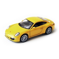 Welly Modellauto PORSCHE 911 (991) Carrera S Modellauto Modell Metall Auto Spielzeugauto Kinder Geschenk 93 (Gelb) gelb