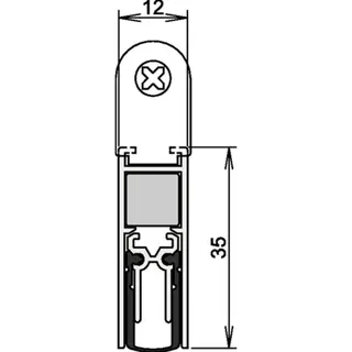 ATHMER Türdichtung Doppeldicht M-12/35 1-393 2-s.L.958mm Alu.silberf.HLT