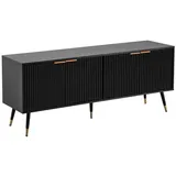 KADIMA DESIGN Lowboard Schwarz, Rechteckig,Rechteckig, Gittergestell, 150x60x39 cm TV-Kommode Modern, | Gr.: onesize