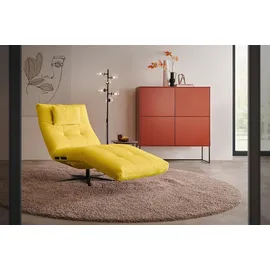 KAWOLA Relaxliege LETICIA Polyester 70 x 100 x 200 cm Gelb mit Nackenkissen