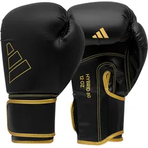Adidas Unisex – Erwachsene Hybrid 80 Boxhandschuhe, Schwarz/Gold, 14 oz EU