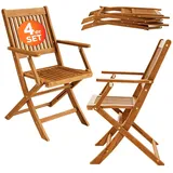 CASARIA 4er Set Gartenstuhl Sydney FSC®-zertifiziertes Akazienholz