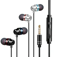 In Ear Kopfhörer mit Kabel, 2 Pack Kopfhörer mit Mikrofon und Lautstärkeregler, Headset mit 3.5mm Stereo Klinkenstecker für iPhone, Samsung, Huawei, Android Smartphones, Laptops, MP3 Player
