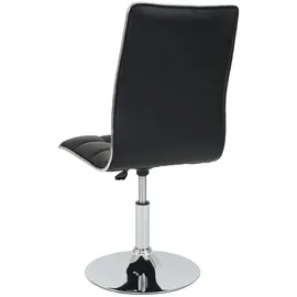 Mendler 6er-Set Esszimmerstuhl HWC-C41, Stuhl Küchenstuhl, höhenverstellbar drehbar, Kunstleder ~ schwarz