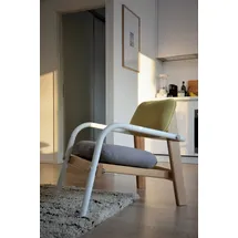 JAN KURTZ Sessel Billy Gestell: Esche, Armlehne: Stahlrohr weiß/grau/grün