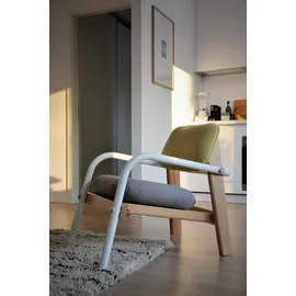 JAN KURTZ Sessel Billy Gestell: Esche, Armlehne: Stahlrohr weiß/grau/grün