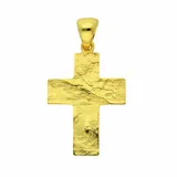 Adelia ́s Kettenanhänger Kreuzanhänger 333 Gold (8K), Goldanhänger Kreuz goldfarben