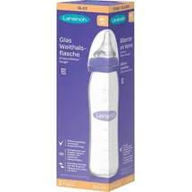 Lansinoh Glas Weithalsflasche 240 ml mit Sauger M