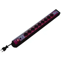 REV PC Leiste mit Netzfilter SUPRA Line, 9-fach