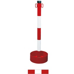 FLUID 90020 Stahl Kettenpfosten Kettenständer Rot Weiß Höhe 1000mm