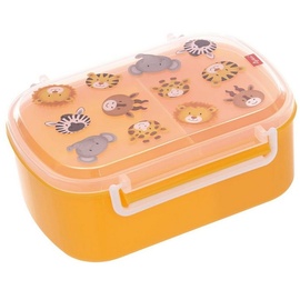 sigikid Lunchbox Lunchbox 17 x 11 x 7 cm, Polypropylen, (1-tlg), Spülmaschinengeeignet, Motiv-Deckel mit der Hand spülen orange Luxentu