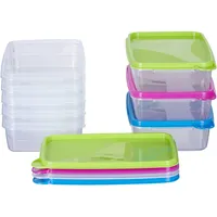 MiraHome Gefrierdosen 8x0,75L rechteckig bunt – Vorratsdosen mit Deckel luftdicht – Transparente Frischhaltedosen mit Deckel – Aufbewahrungsbox Küche für Mealprep & Organisation – Austrian Quality