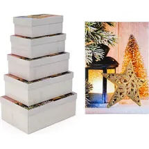 Hti-Living Kartonage WN, S/5, Home XMAS Design, rechteckig,