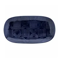 Maxwell & Williams Servierplatte Arc in Dunkelblau – (L)33