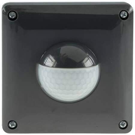 Unterputz PIR Bewegungsmelder LED geeignet 190° 9m Reichweite IP65 anthrazit